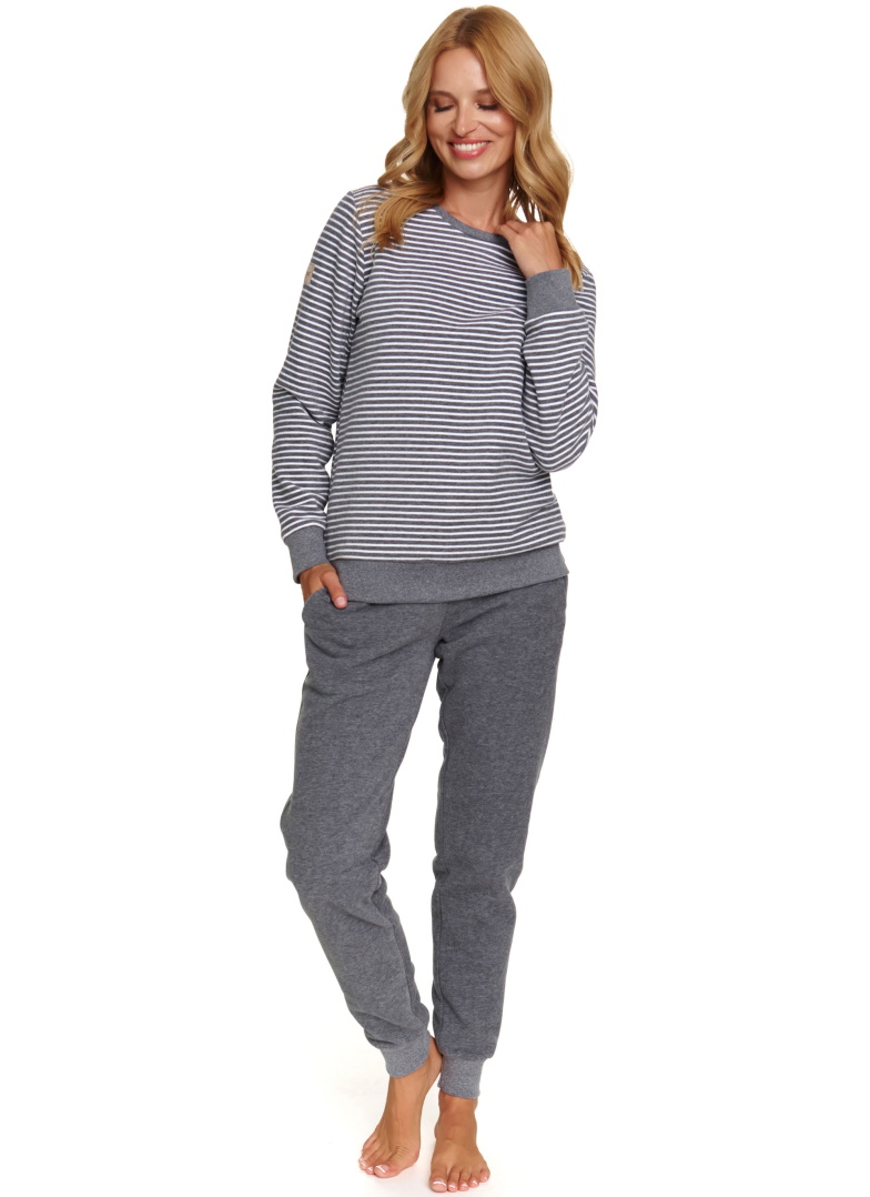 ciepla-pizama-damska-269olz.jpg Ciepła piżama damska Doctor Nap PM.5247 DARK GREY - obrazek 1