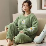 Wygodna piżama piżama damska zimowa ciepła piżama dla kobiet bielizna nocna moda miękka M 1 : Amazon.pl: Moda