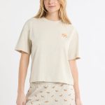 Piżama 2 częściowa z motywem jamników HUG BEIGE ETAM