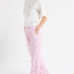 Spodnie piżamowe w paski z motywem jamników HARMONIE ROSE BONBON ETAM