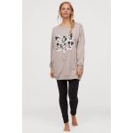 H&M Piżama z bluzą i legginsami 0769830001 Szarobeżowy/Myszka Miki UbierzmySie.pl