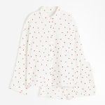 Piżama z koszulą i szortami Biały/Serca ONA | H&M PL