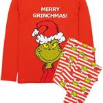 The Grinch Pasujące rodzinne piżamy bożonarodzeniowe dla dorosłych i dzieci | Prezent dla mężczyzn, kobiet, dziewcząt i chłopców | Świąteczne gadżety filmowe, Męskie, XXL : Amazon.pl: Moda