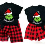 merry grinchmas piżamy dla par