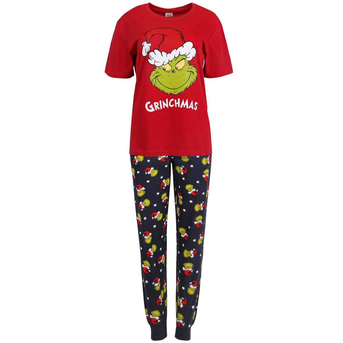 pizama-grinch-357kmz-1.jpg The Grinch Świąteczna piżama męska, piżama z długimi spodniami XS - obrazek 1