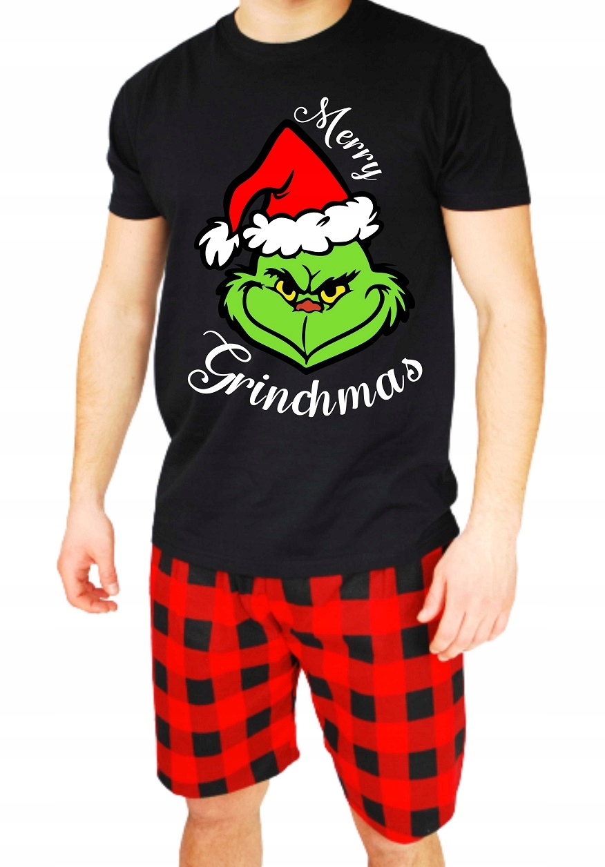 pizama-grinch-555hjb.jpg Świąteczna PIŻAMA MĘSKA PREZENT GRINCH S • Cena • Opinie Allegro - obrazek 1