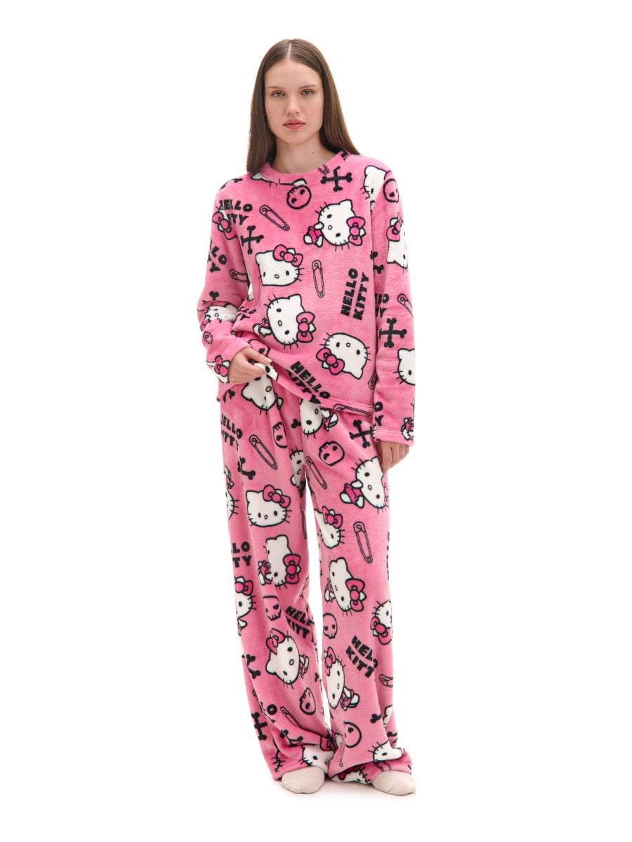 pizama-hello-kitty-185jhl.jpg Dwuczęściowa pluszowa piżama Hello Kitty CROPP 274AV 30X - obrazek 1