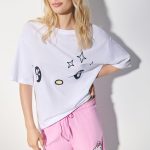 Dwuczęściowa piżama Hello Kitty z nadrukiem na plecach
