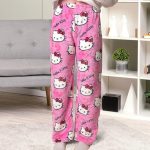 Spodnie damskie od piżamy Hello Kitty ciepła gruba flanela różowa piżama XL, 5907080690983 • Cena • Opinie Allegro
