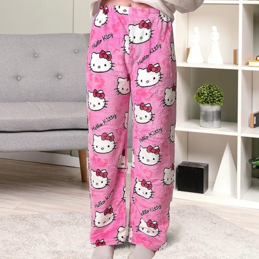 pizama-hello-kitty-250uie.jpg Spodnie damskie od piżamy Hello Kitty ciepła gruba flanela różowa piżama XL, 5907080690983 • Cena • Opinie Allegro - obrazek 1