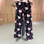 Piżama Damska Hello Kitty Spodnie Pidżama Ciepłe Czarne Czarny Ceny i opinie Ceneo.pl