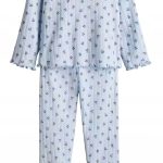 H&M NOWA PIŻAMA DZIEWCZYNKA KWIATUSZKI NIEBIESKA 110/116