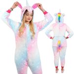 Piżama jednoczęściowa kigurumi damska kombinezon jednorożec rozmiar M HA5080 | Shoperly.pl