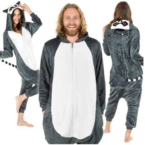 pizama-jednoczesciowa-338dsb.webp Kigurumi Onesie – kostium/piżama jednoczęściowa unisex Lemur - obrazek 1