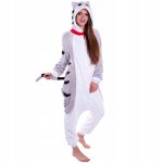 Szary KOT Kotek Chi PIŻAMA Jednoczęściowa Onesie Kigurumi Damskie S 146 154, 5907775551629 • Cena • Opinie Allegro