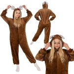 Piżama jednoczęściowa kigurumi damska kombinezon renifer rozmiar M M | Prezenty  Prezenty dla niej  Piżamy Kigurumi | Superbombka.pl