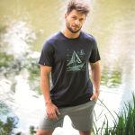 Piżama męska Key Bawełniana krótkie spodenki granat szary