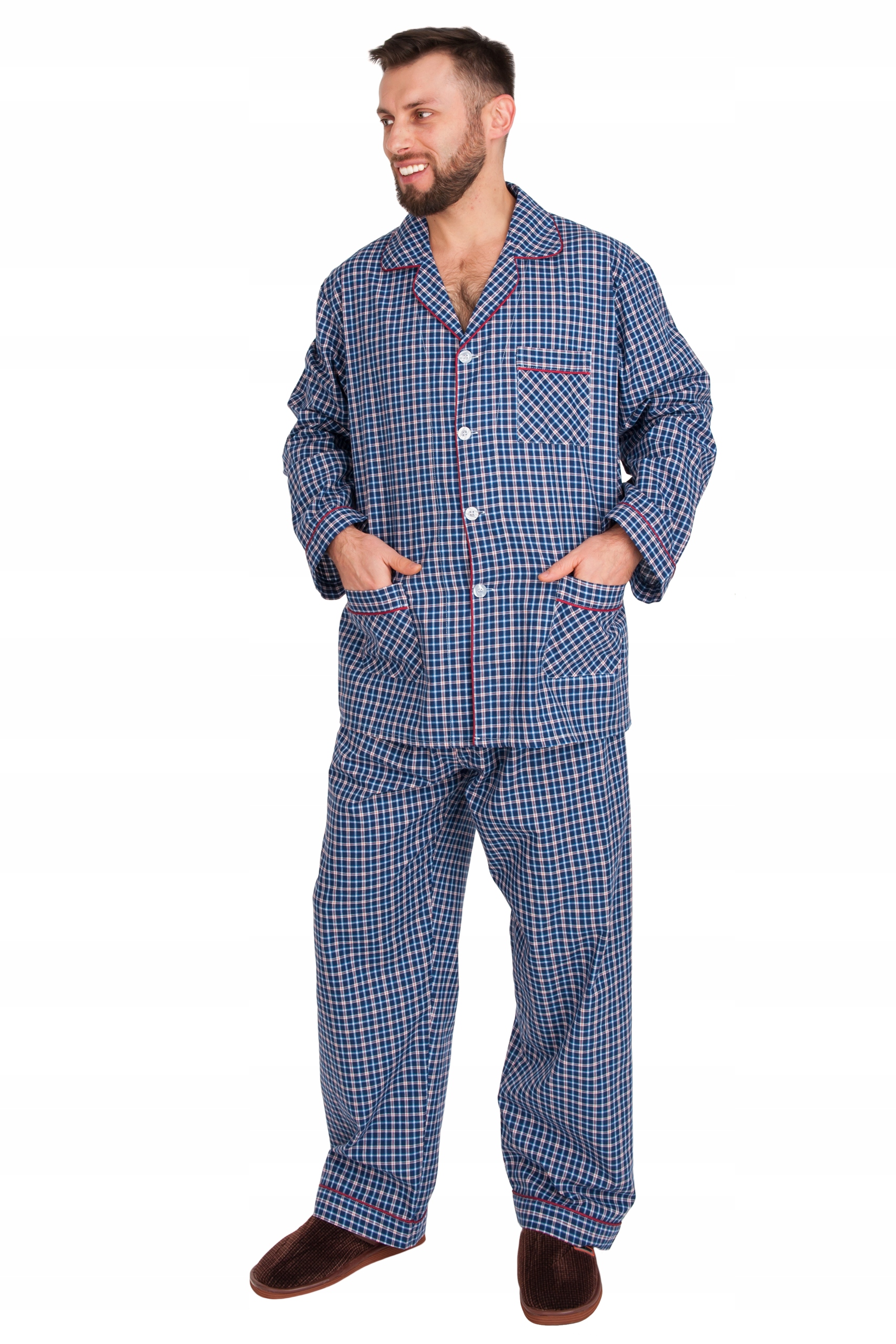 pizama-meska-bawelniana-752qsv.jpg PIŻAMA MĘSKA BAWEŁNIANA BAWEŁNA TKANA r.3XL FORMAX - obrazek 1
