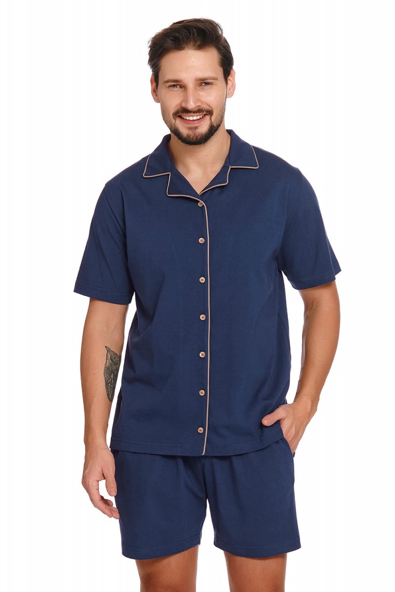 pizama-meska-bawelniana-817xdx.jpg Granatowa elegancka piżama męska z bawełny organicznej - obrazek 1