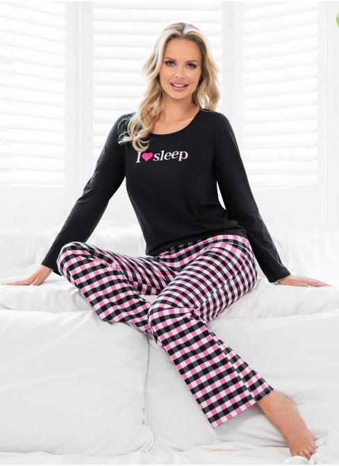 pizamy-damskie-341wso-1.jpg Piżama damska Donna Sleep Long czarny - obrazek 1