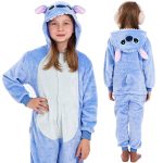 Piżama jednoczęściowa kigurumi dziecięcy kombinezon Stitch rozmiar 120 130 cm