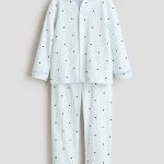 Piżama z wzorzystego dżerseju Jasnoniebieski/Serca Dziecko | H&M PL