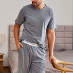 Męska szara piżama z gumą Doctor Nap