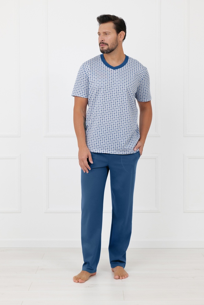 pizamy-meskie-875mbg.jpg Piżama męska krótki rękaw, krótkie spodnie Nigier italianfashion.pl - obrazek 1