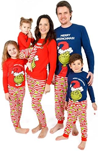 pizamy-swiateczne-dla-dzieci-257jku.jpg The Grinch Dopasowane rodzinne piżamy świąteczne dla dorosłych i dzieci | Prezent dla mężczyzn, kobiet, dziewcząt i chłopców | Świąteczne gadżety filmowe, 4 5 Years : Amazon.pl: Moda - obrazek 1