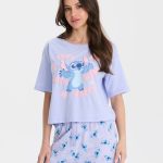 Piżama dwuczęściowa Stitch Kolor błękitny SINSAY 023DB 05X