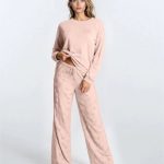 Różowa piżama Sinsay w grochy 177GF 30X Piżamy damskie myBaze.com